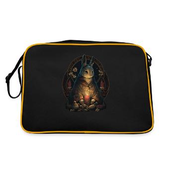 Année du lapin : Lapin en tenue traditionnelle - Sac Retro - noir/or - Dos