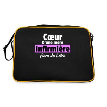 Fière d'être infirmière - Sac Retro - noir/or - Dos