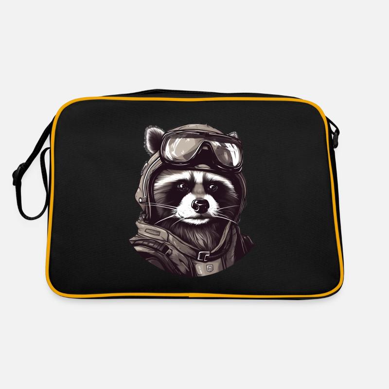 Waschbär Pilot Retro Tasche