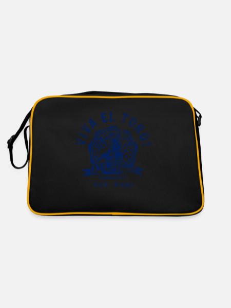 VIVA EL TORO! ATHLETIC DEPT. now on slim fit - Retro Bag - black/gold - Back