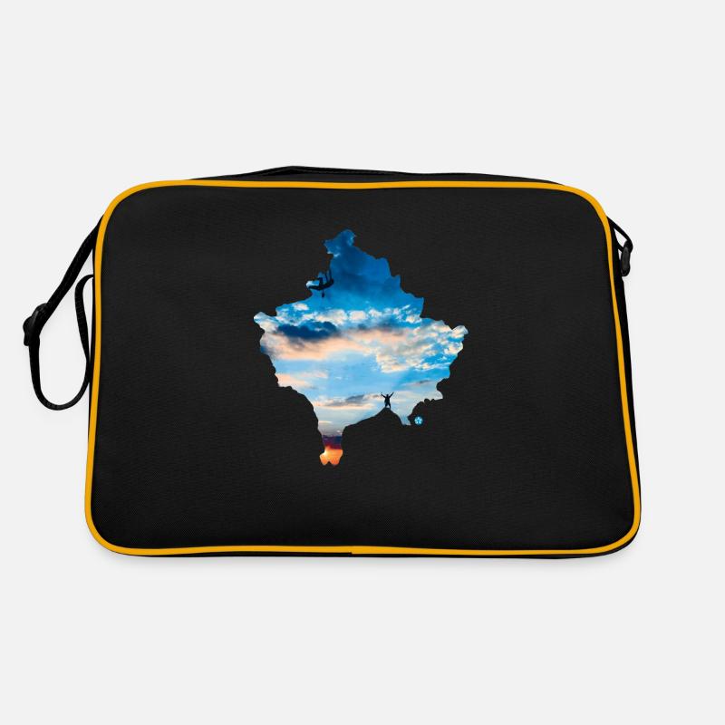 Kosova Klimbing - Retro Tasche - Schwarz/Gold