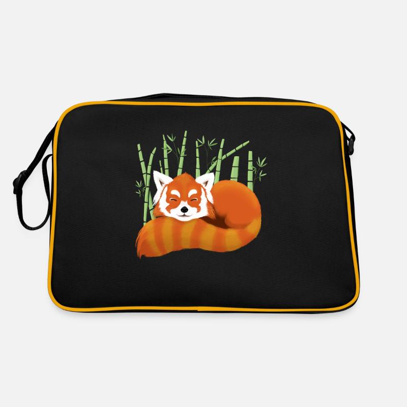 Panda roux - Sac Retro - noir/or