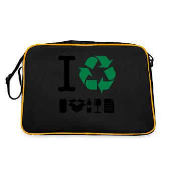 I Recycle - Sac Retro - noir/or - Dos