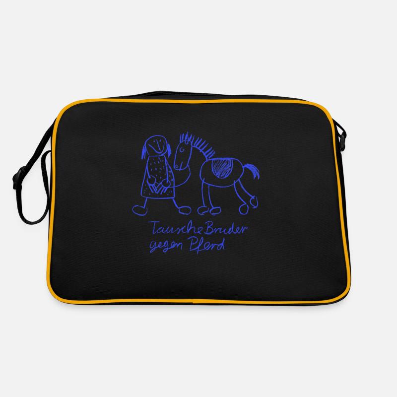 Tausche Bruder gegen Pferd Retro Tasche