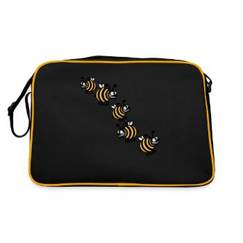 Thick crazy bees - Retro Bag - black/gold - Back