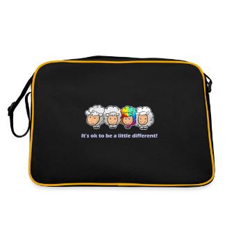 C'est ok d'être un peu différent! Moutons fou - Sac Retro - noir/or - Dos