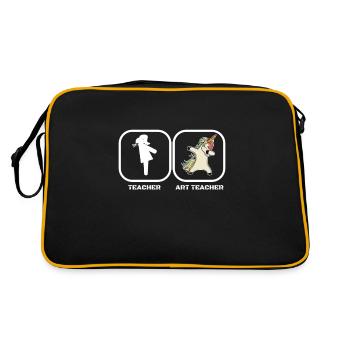Professeur d'art professeur d'art licorne - Sac Retro - noir/or - Dos