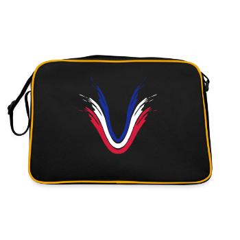 origine fan coups de pinceau france drapeau couleur - Sac Retro - noir/or - Dos