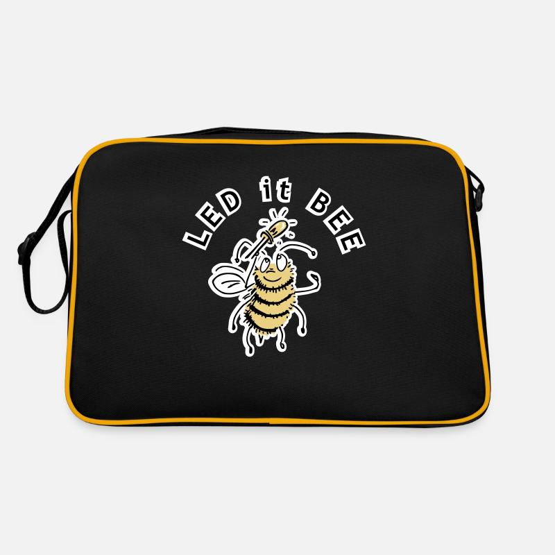 LED il BEE - blague - Sac Retro - noir/or