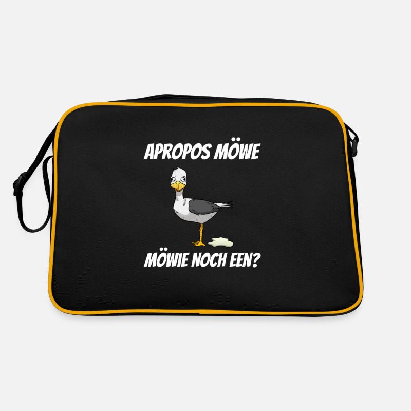 Apropos Möwe Möwie noch een? Plattdeutsch Retro Tasche