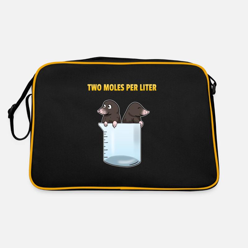 Two Moles Par Litre Taupe Science Science - Sac Retro - noir/or