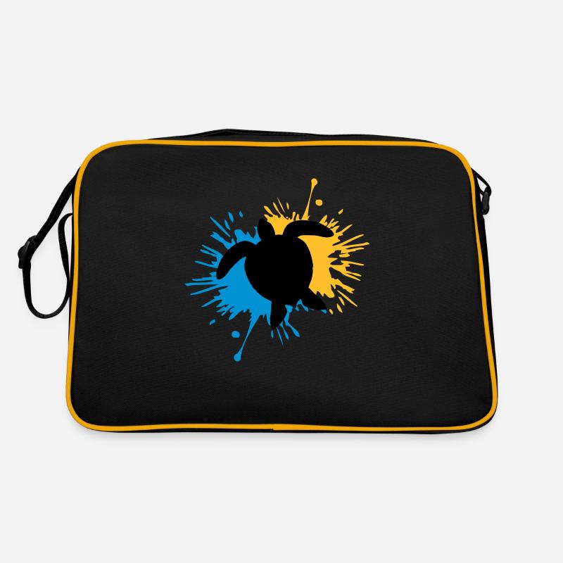 Klecks Tropfen Wasserschildkröte Retro Tasche