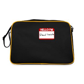 Bonjour je suis mort à l'intérieur - Sac Retro - noir/or - Dos
