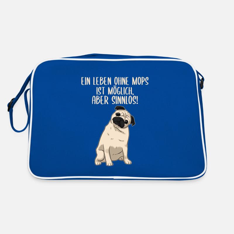 A life without a pug is possible but pointless dogs Retro Bag