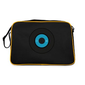Record single blue - Retro Bag - black/gold - Back