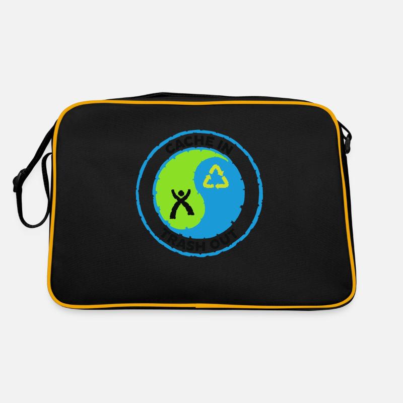 Cache in Trash out - Retro Tasche - Schwarz/Gold
