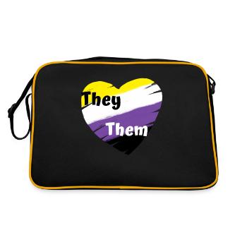 Non binary They Them - Sac Retro - noir/or - Dos