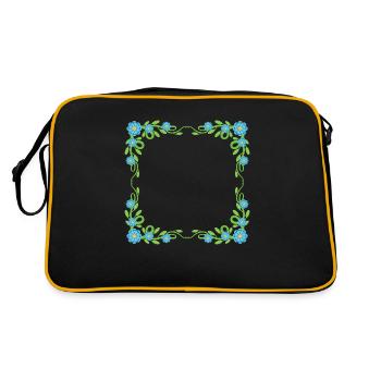 Cadre de couronne de fleurs - Sac Retro - noir/or - Dos