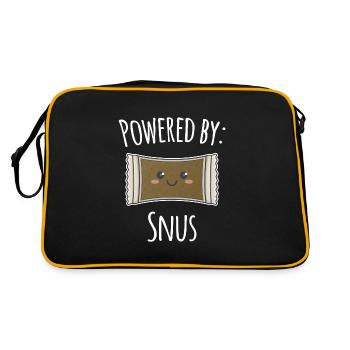 Snus Tabak Nikotin Schwedischer Snus - Retro Tasche - Schwarz/Gold - Hinten