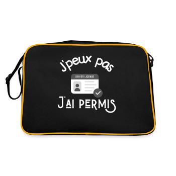 je peux pas j'ai permis - Sac Retro - noir/or - Dos