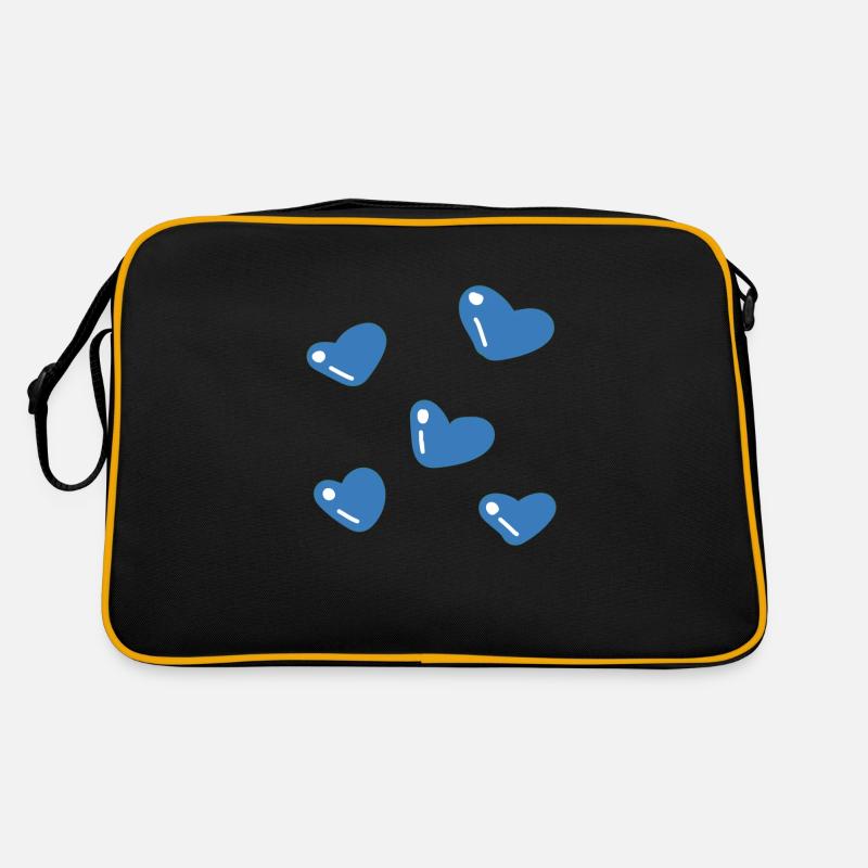 blue hearts Retro Bag