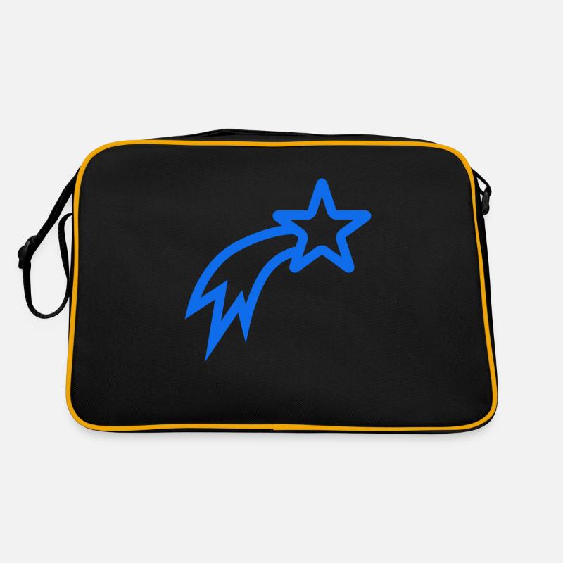 Falling Star Stern - Retro Tasche - Schwarz/Gold