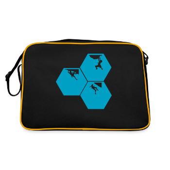 Bouldern Klettern Climbing - Retro Tasche - Schwarz/Gold - Hinten