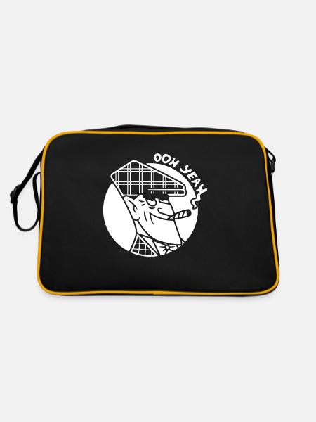 Nick Knatterton with Joint - Retro Bag - black/gold - Back