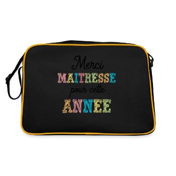 Merci maîtresse pour cette année cadeau fin d'anné - Sac Retro - noir/or - Dos