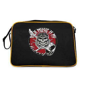 Rock and Roll Rock Music Hard Rock Therapy - Retro Bag - black/gold - Back