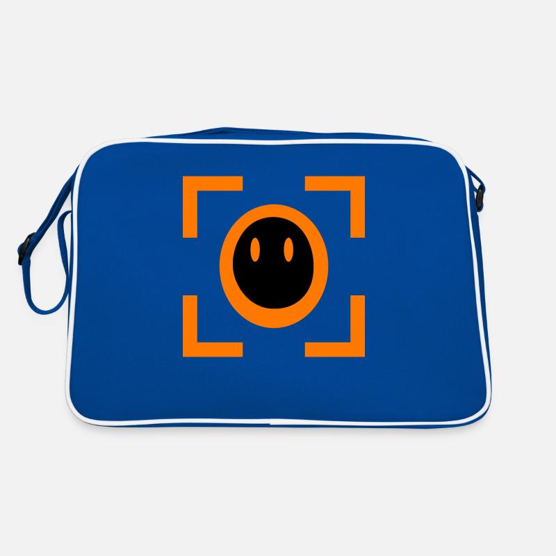 Visage noir avec contraste orange Sac Retro