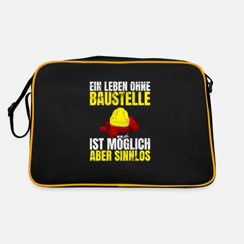 Ein Leben Ohne Baustelle Ist Möglich Aber Sinnlos Retro Tasche