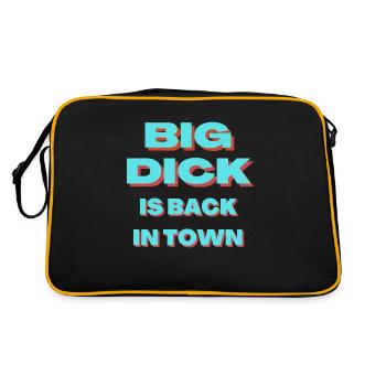 Big dick is back in town - Retro Bag - black/gold - Back