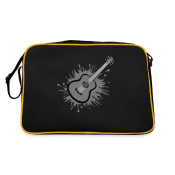 Splashes of color drops guitarist guitar - Retro Bag - black/gold - Back