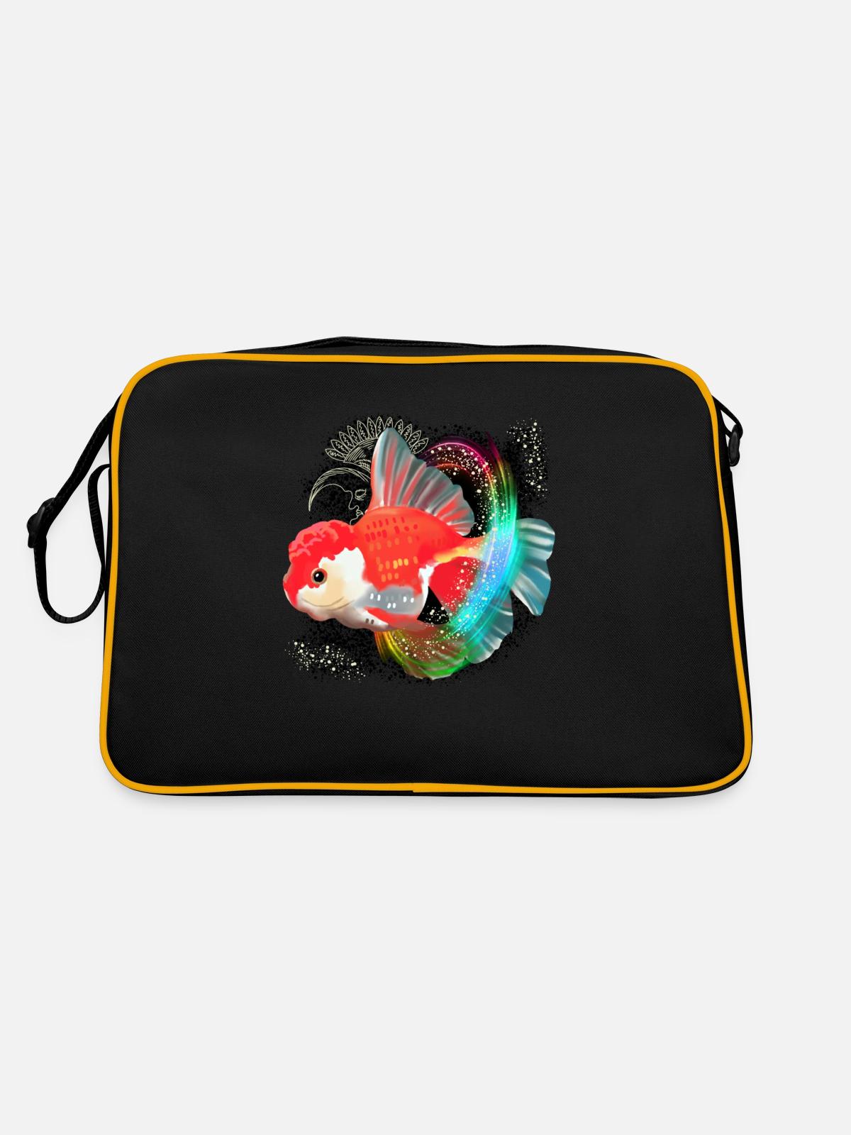 Fish - Retro Bag - black/gold - Back
