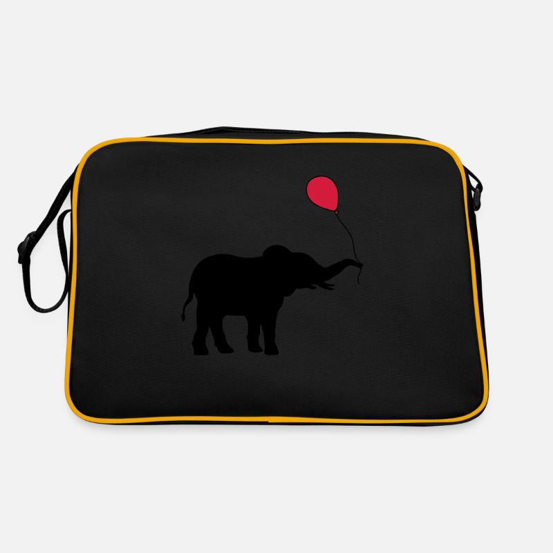 Roter Luftballon Elefant Geschenk Retro Tasche