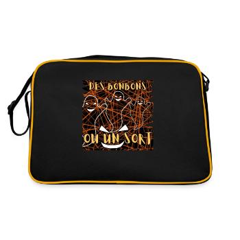 Des bonbons ou un sort - Sac Retro - noir/or - Dos
