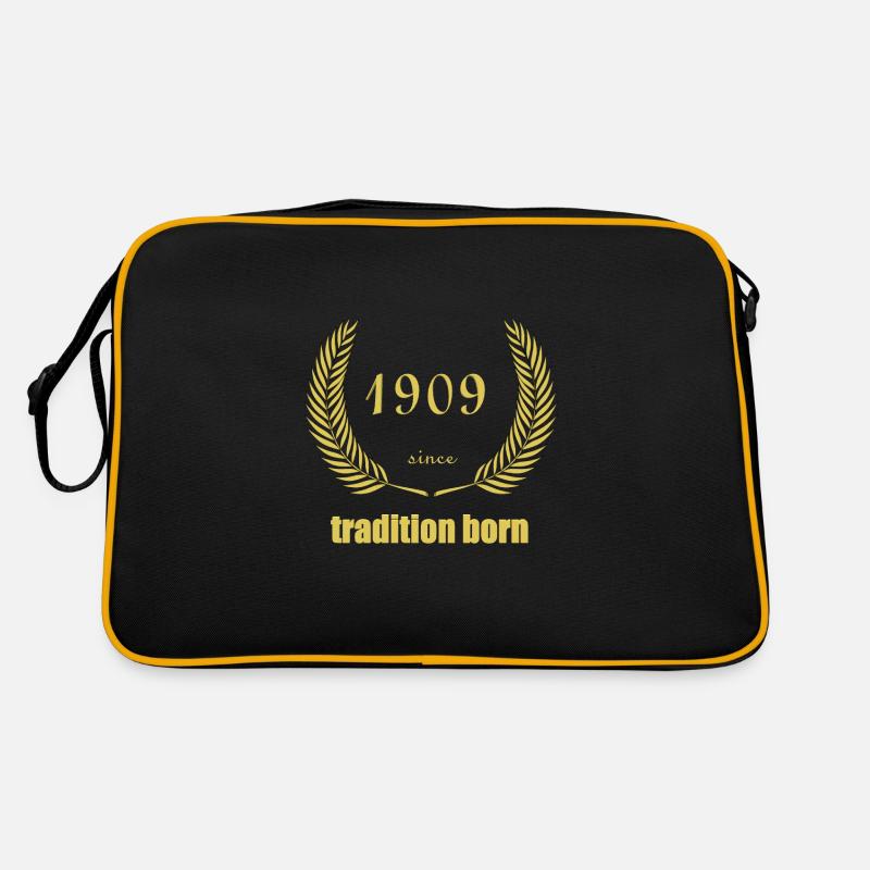 Tradition Born 1909 - Retro Tasche - Schwarz/Gold