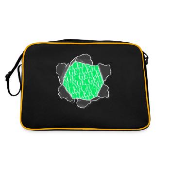 weihnachten humor geburtstagsgeschenk witzig - Retro Tasche - Schwarz/Gold - Hinten