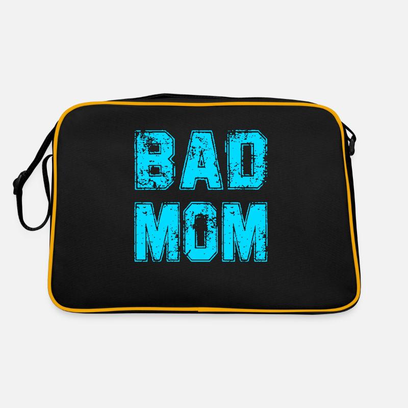 BAD MOM - Retro Tasche - Schwarz/Gold