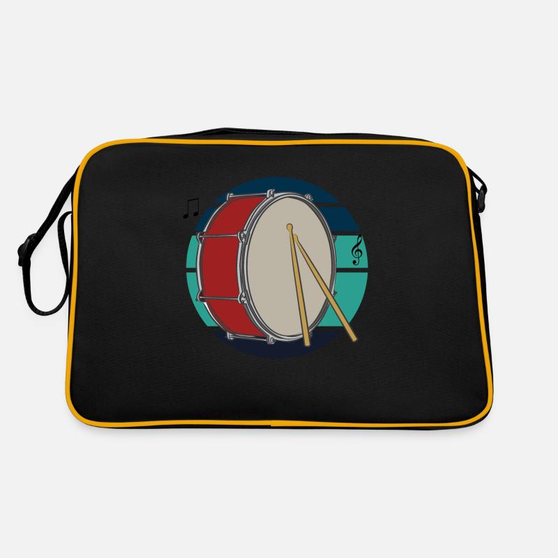 Schlagzeug Melodie - Retro Tasche - Schwarz/Gold