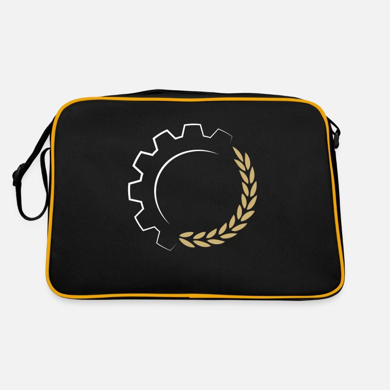 Lohnunternehmen Logo - Retro Tasche - Schwarz/Gold