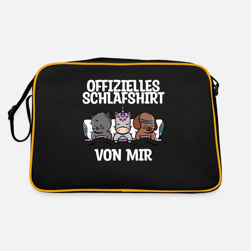 Schlaf schlafen Pyjama Humor Geschenk Retro Tasche