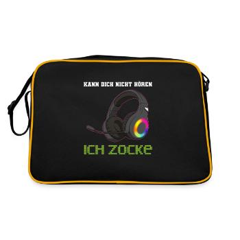 Je ne t’entends pas je joue aux joueurs - Sac Retro - noir/or - Dos