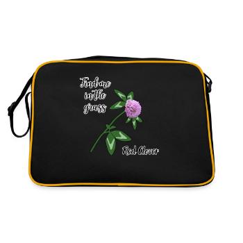 Trouvez-moi dans l’herbe... trèfle rouge - Sac Retro - noir/or - Dos