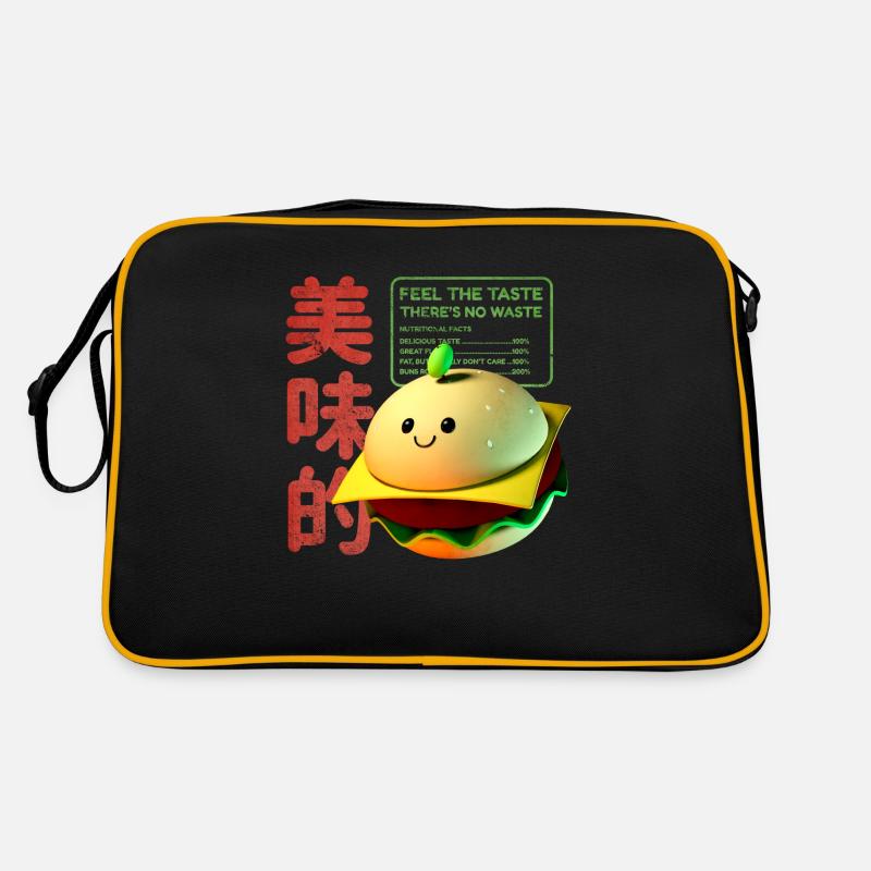 3D-Hamburger-Figur Retro Tasche