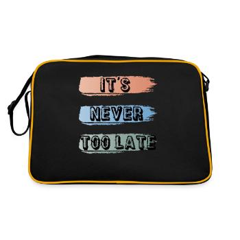 it's never too late - Sac Retro - noir/or - Dos