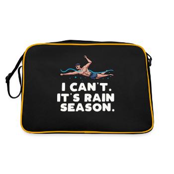 I cant Its rain season Design for a pool jokes fan - Retro Bag - black/gold - Back