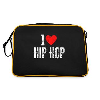 J’aime le hip hop des années 90 la musique rap old school - Sac Retro - noir/or - Dos