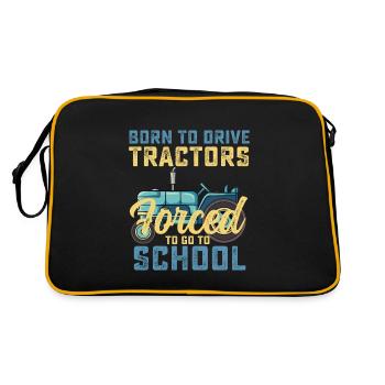 Nés pour conduire des tracteurs forcés d’aller à l’école - Sac Retro - noir/or - Dos